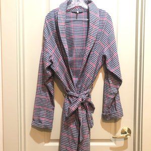 Pottery Barn Randall Plaid Houndstooth Robe Mens Medium